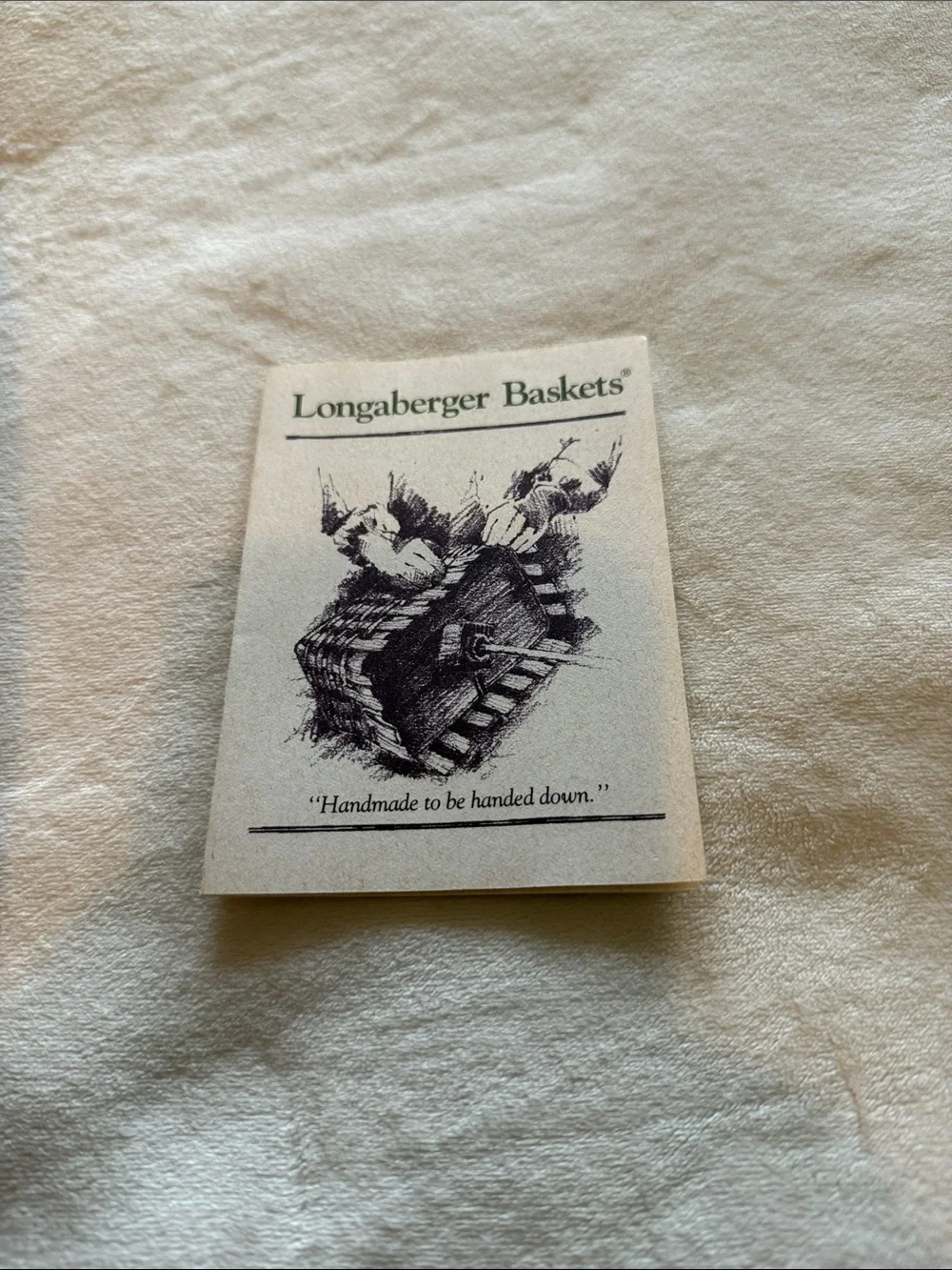 Longaberger Brown Woven Slanted Basket with Liner. Vegetable basket
